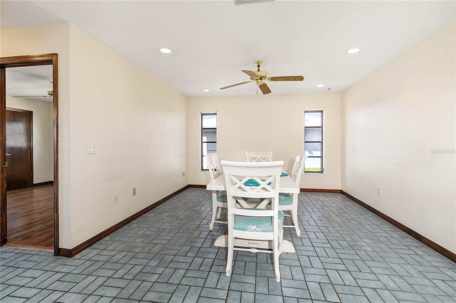 View of Family room used as a dining room