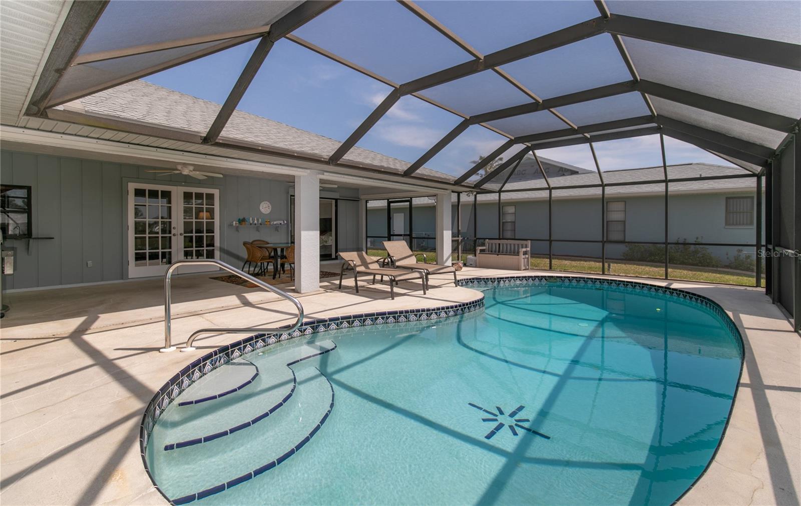 Reverse view of pool and lanai