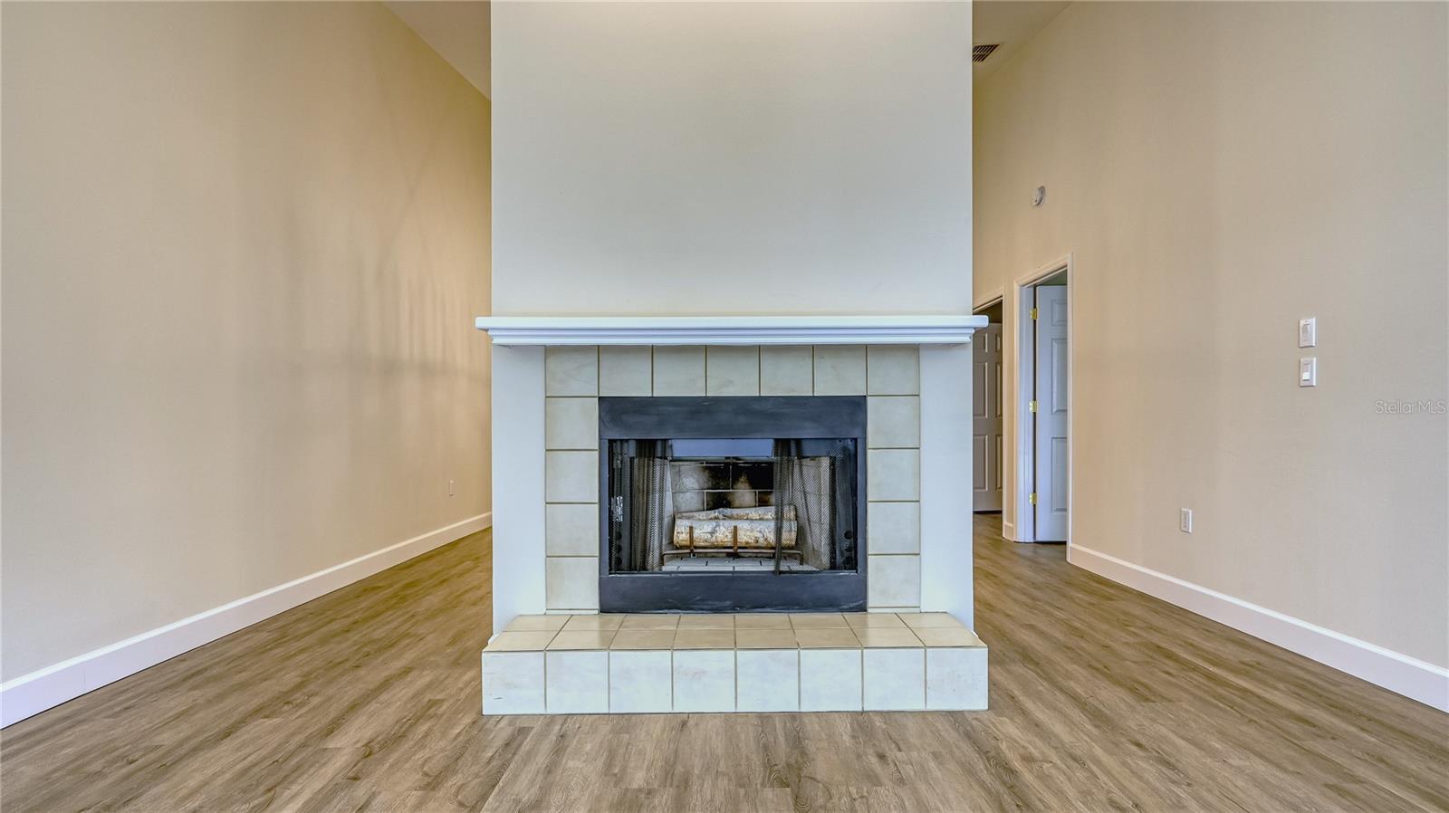 Woodburning fireplace