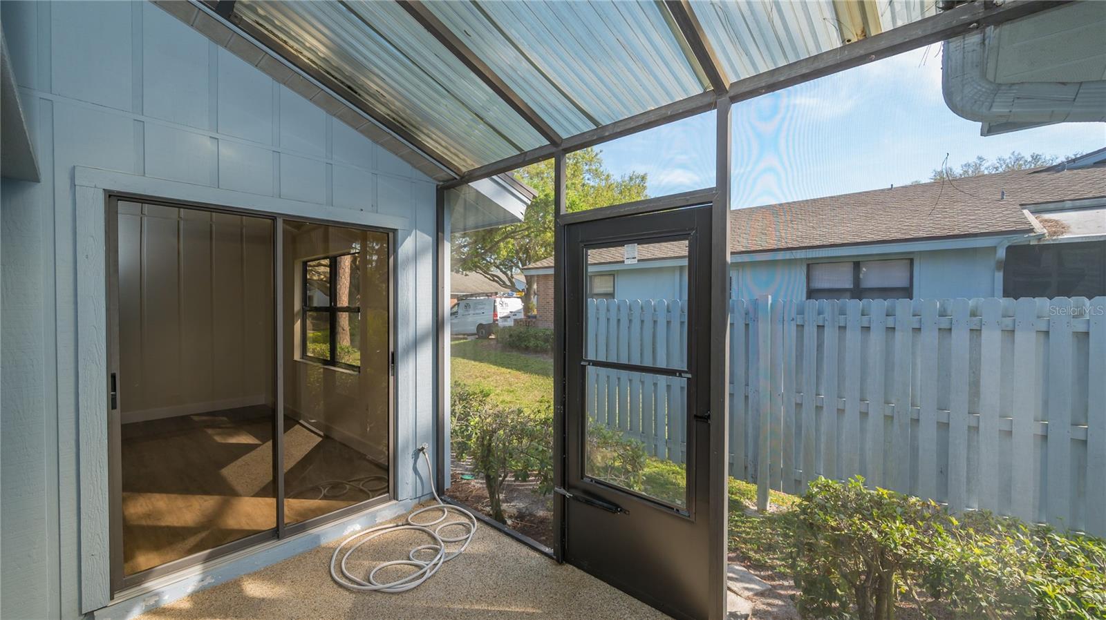 Screened lanai from the Ensuite 2nd Bedroom