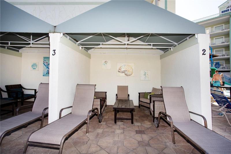 Cabanas for rent; first come first served