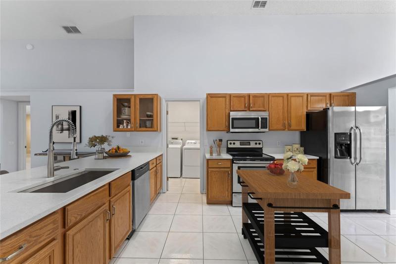 virtually staged kitchen