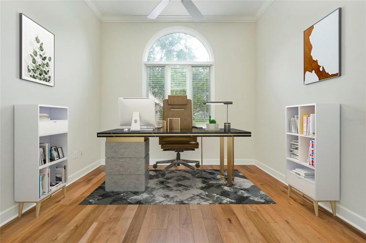 virtually staged office