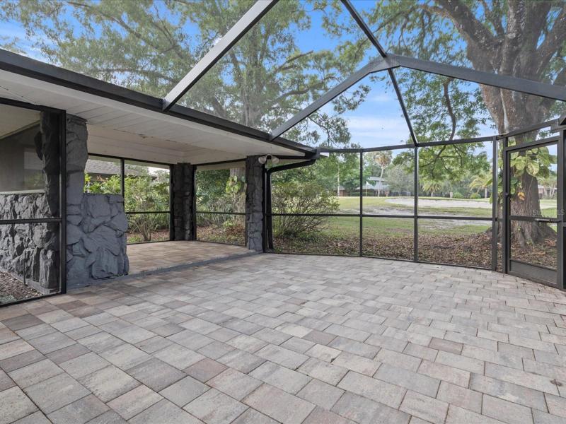 Large Screen Porch with Outdoor Kitchen
