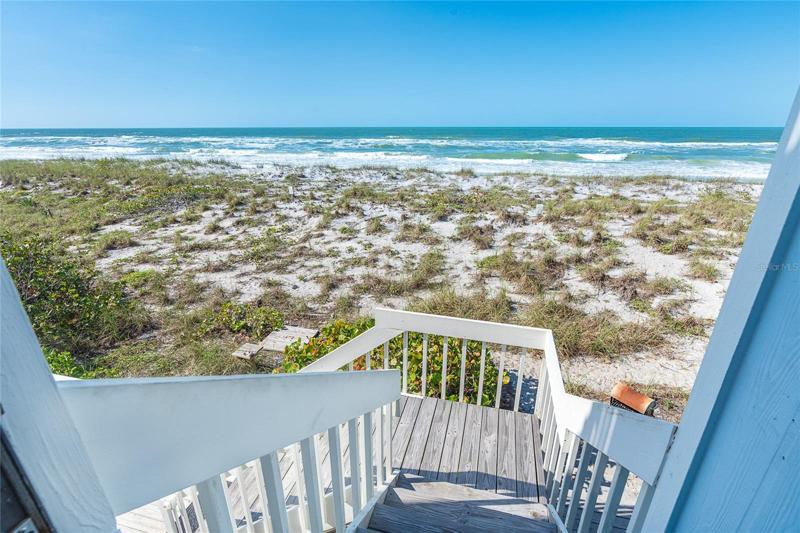 Rear Stairs to the Beach.