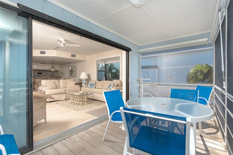 View of Living Area from Rear Deck.