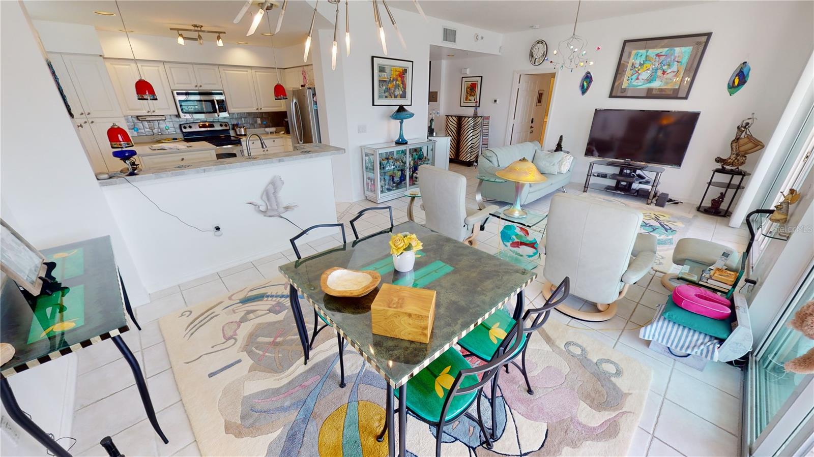Dining area  to kitchen &amp; living area