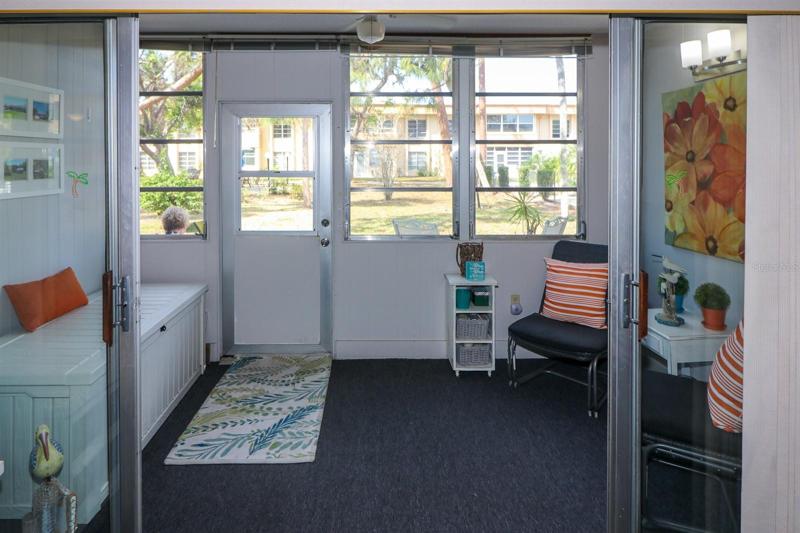 Back door leads to the common areas