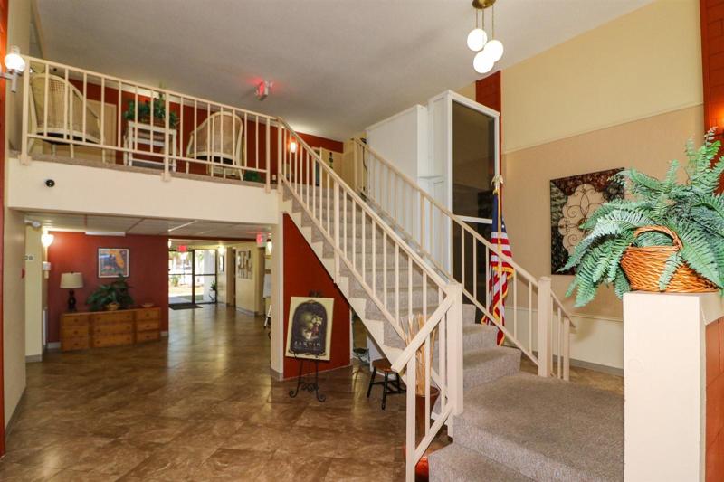 Social gathering room is on the second floor