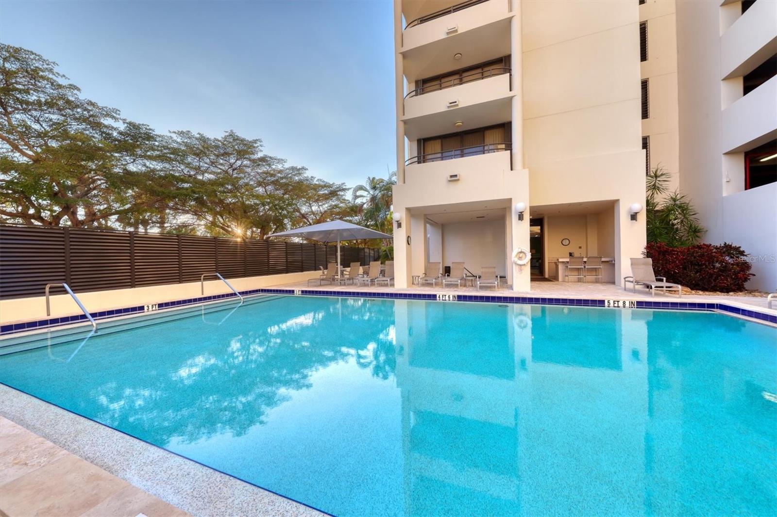 Pool and outside grill