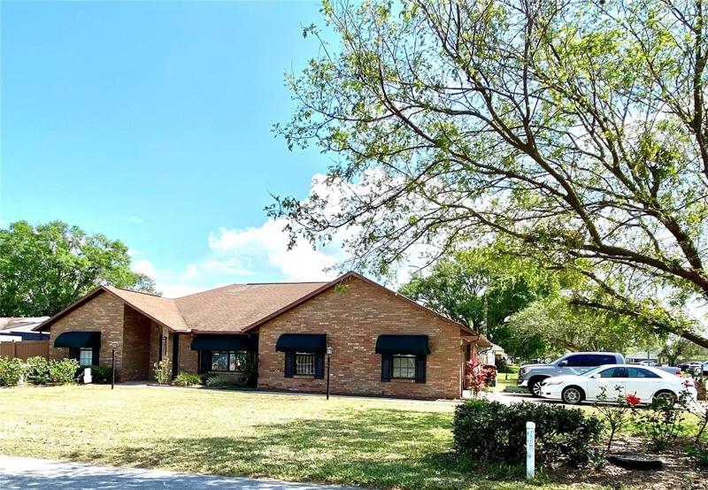 Front View of Home on corner lot