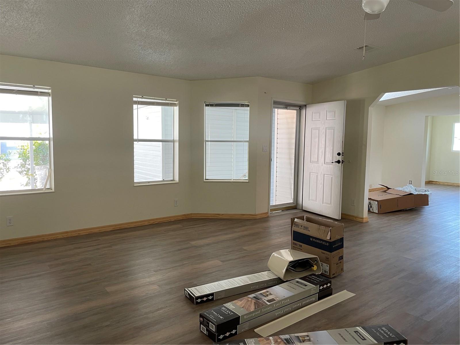 Living room and front door