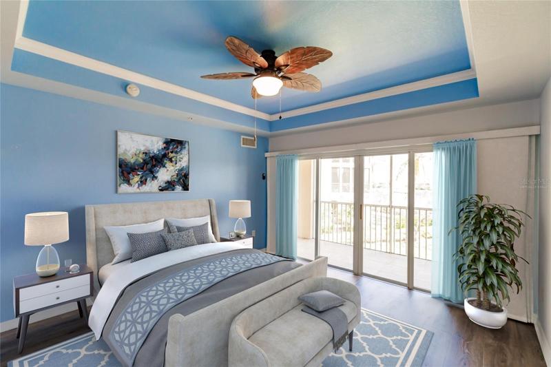 VIRTUALLY STAGED - MASTER BEDROOM 