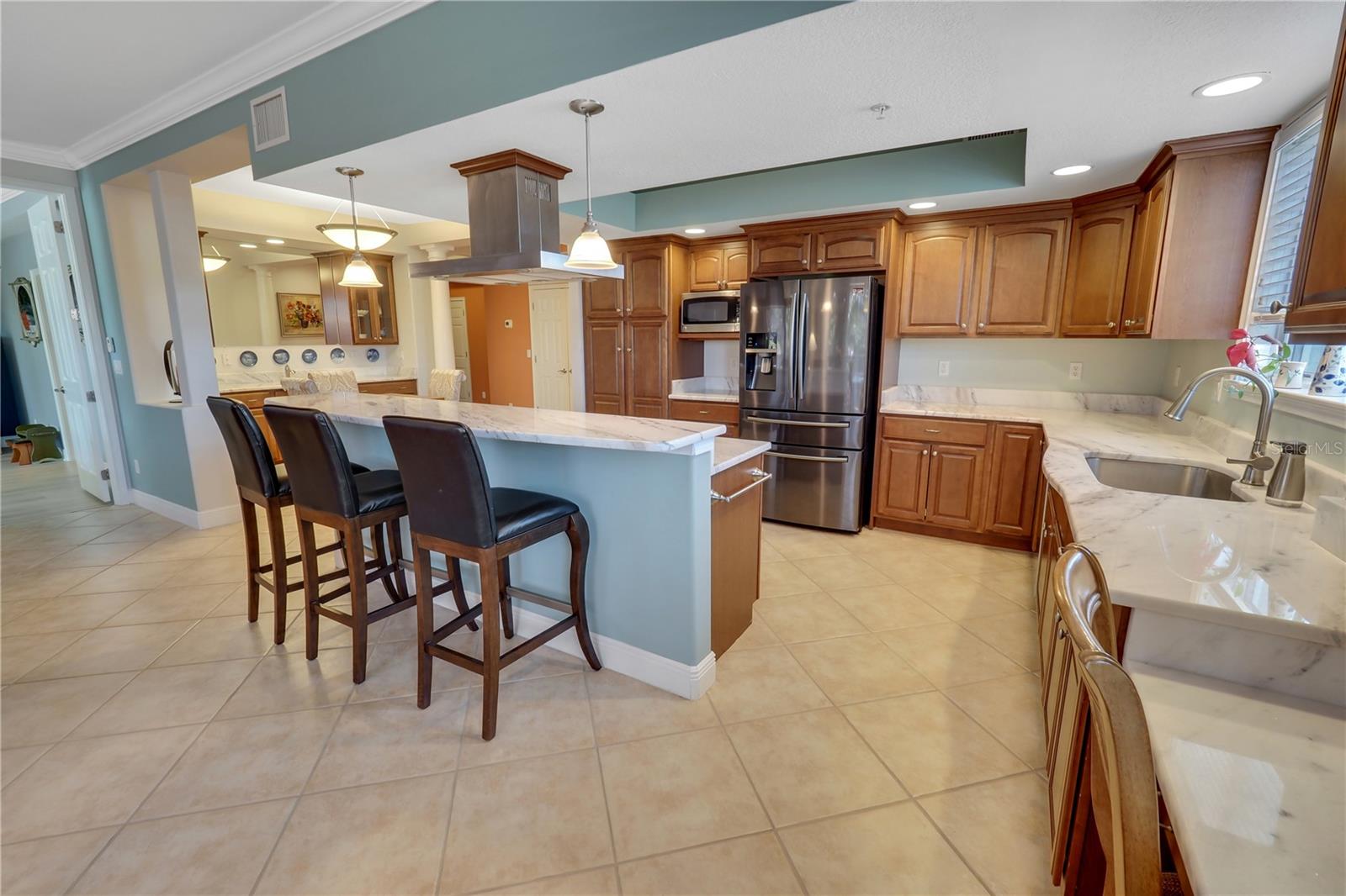 Back side of breakfast bar