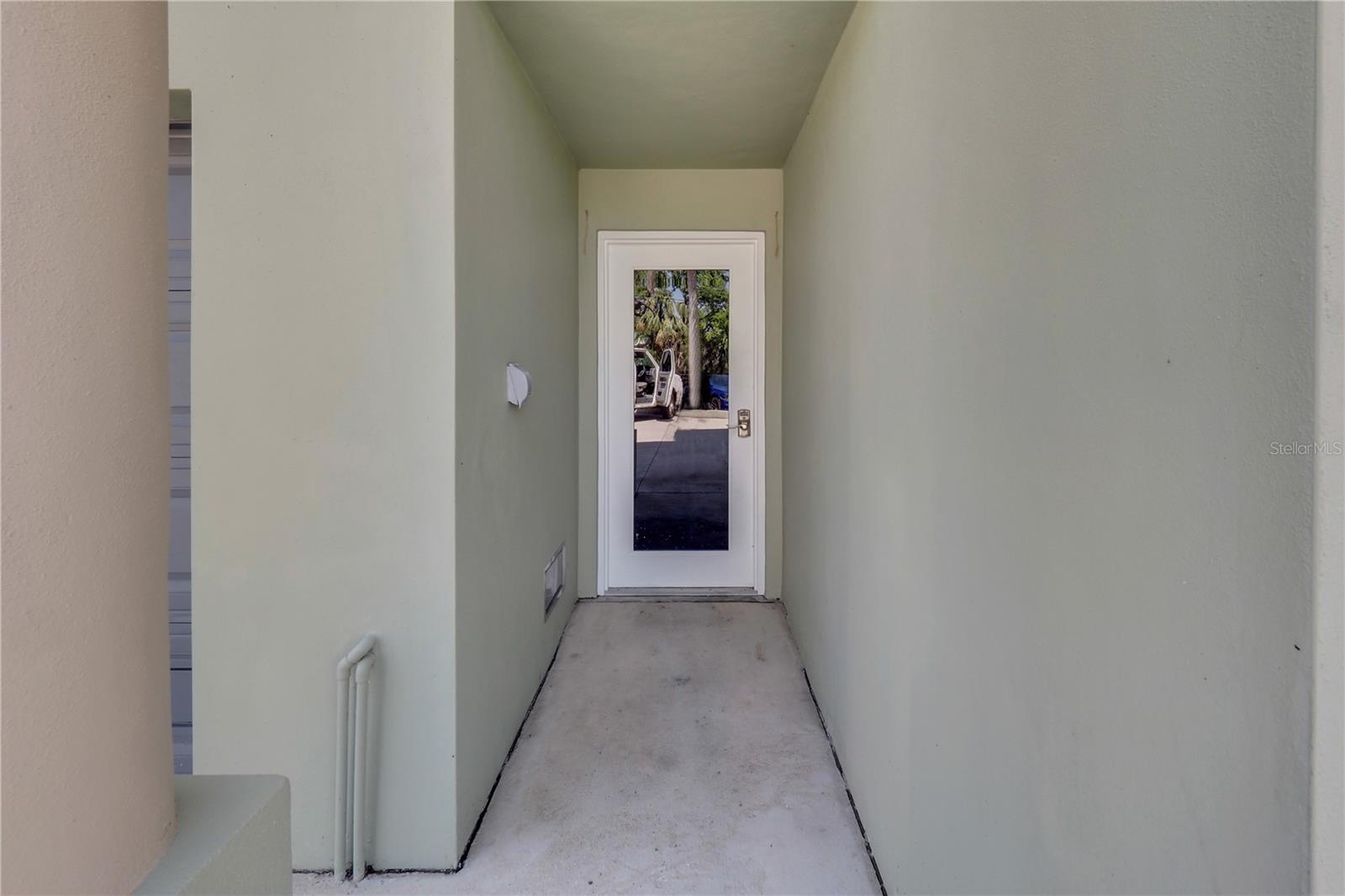Entry from driveway