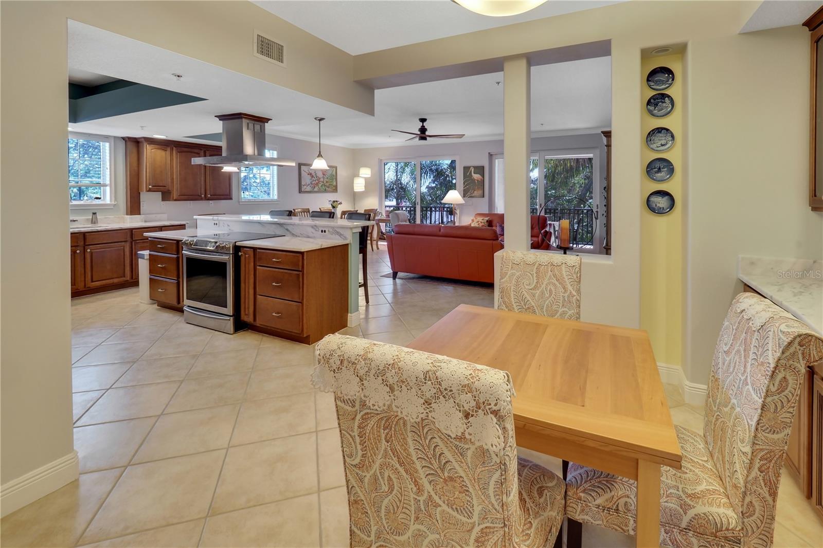 Breakfast area looking into kitchen