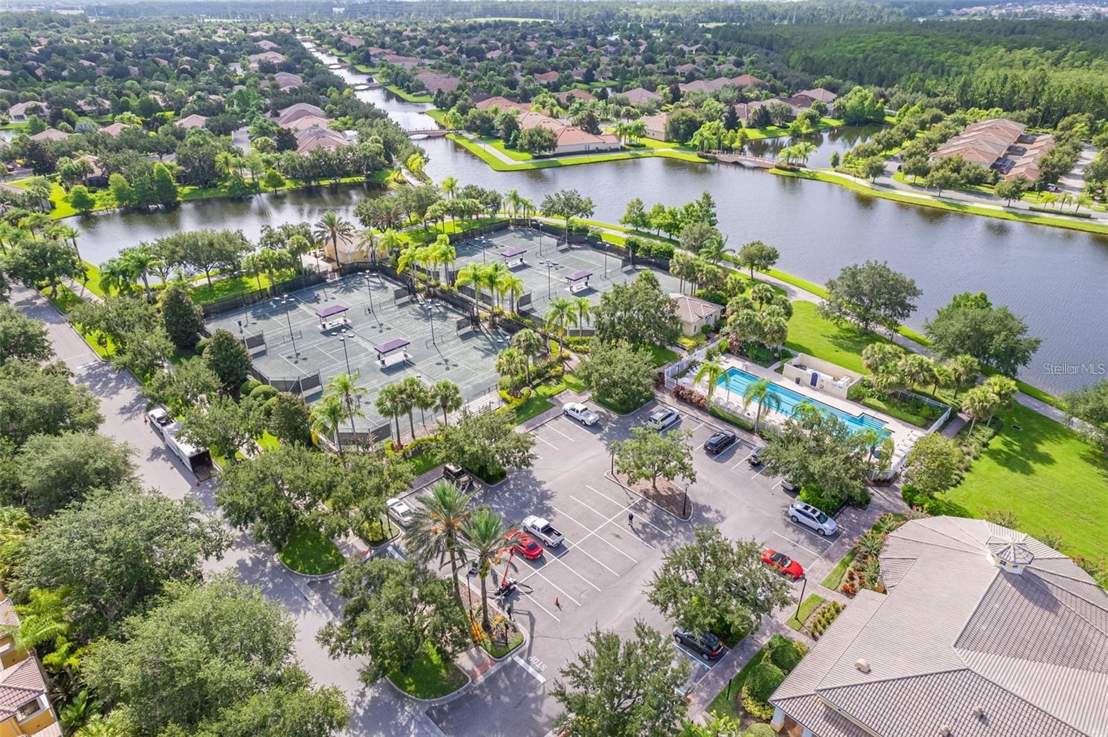 Lap pool and Tennis courts