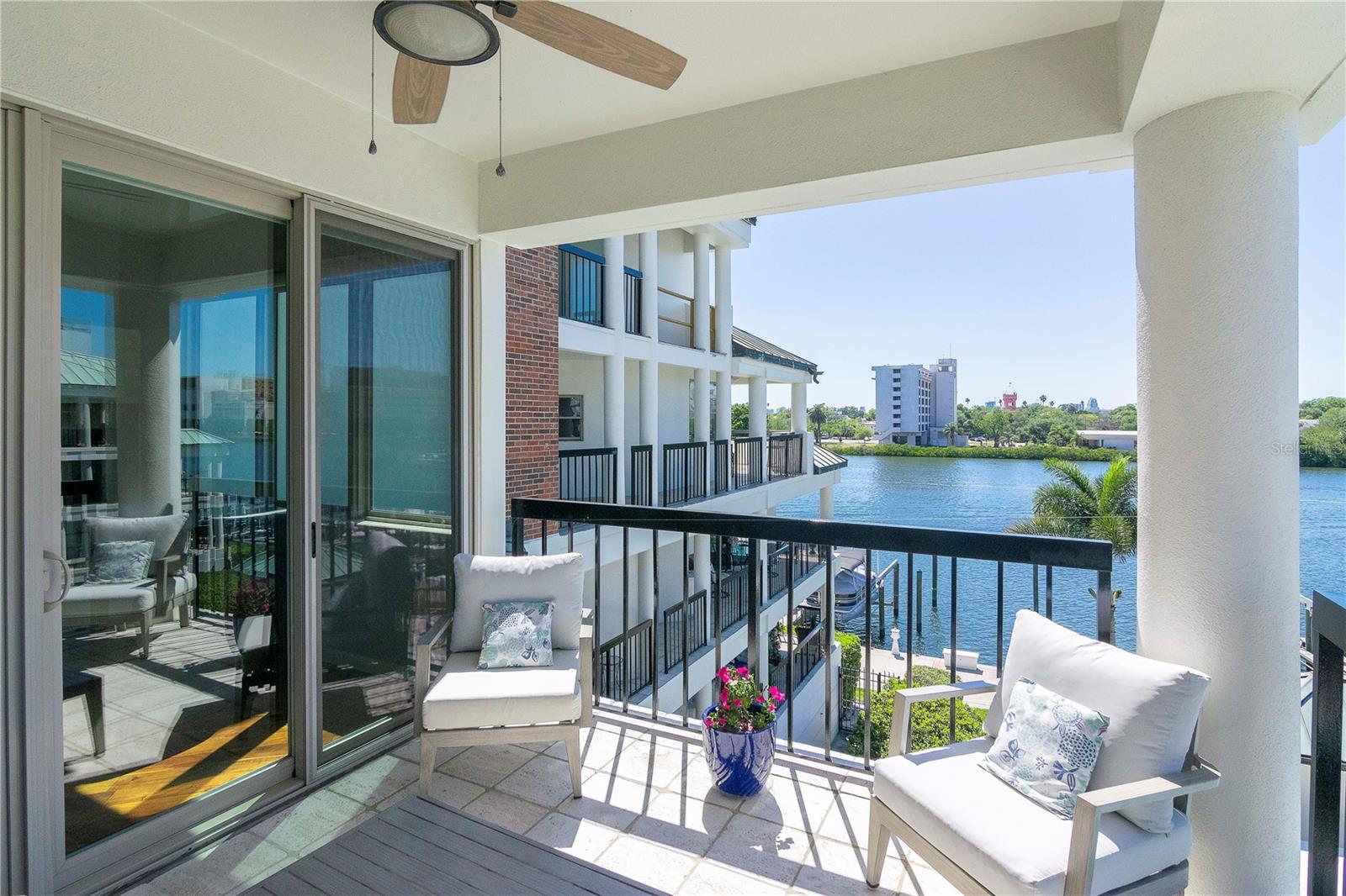 This spacious wrap around balcony has stunning views from every angle . . .