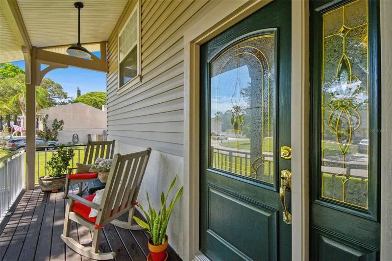 front entry and porch