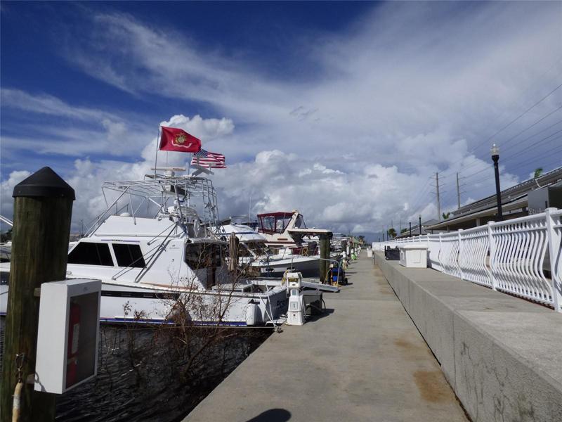 Punta Gorda Riverfront walk way and downtown district nearby