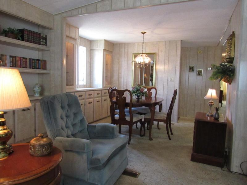 Combined Living room/dining area.