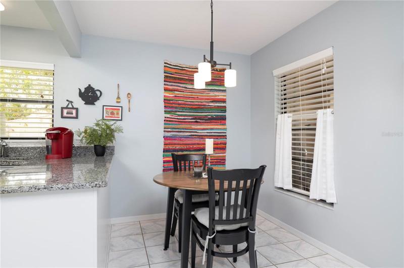 Breakfast nook by front window