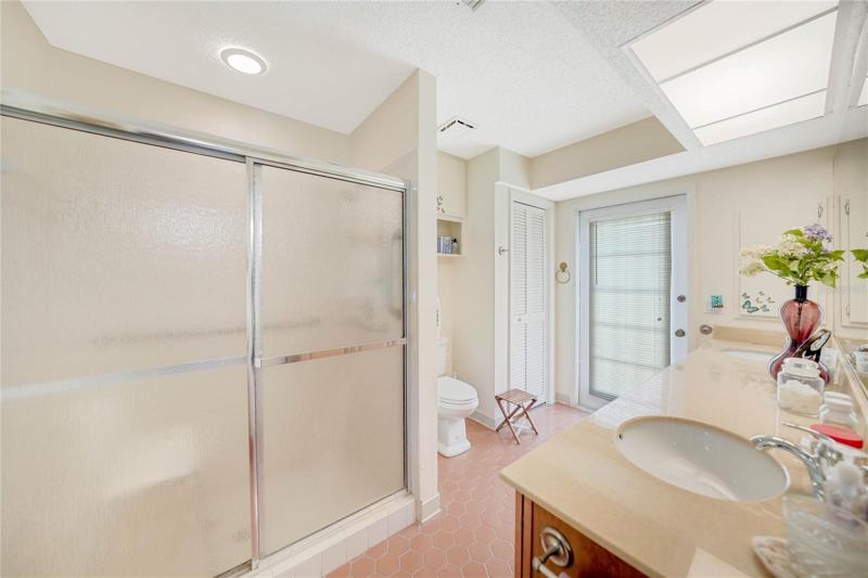 Master Bath - door leads to Lanai