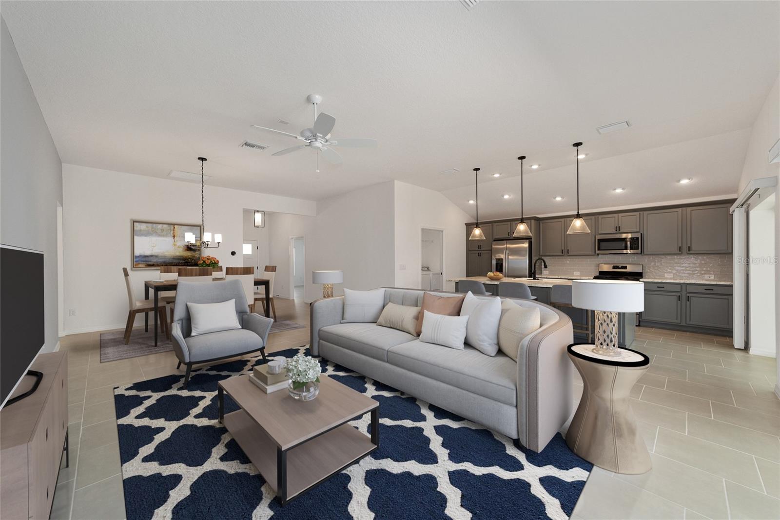 Living room w/ virtual staging