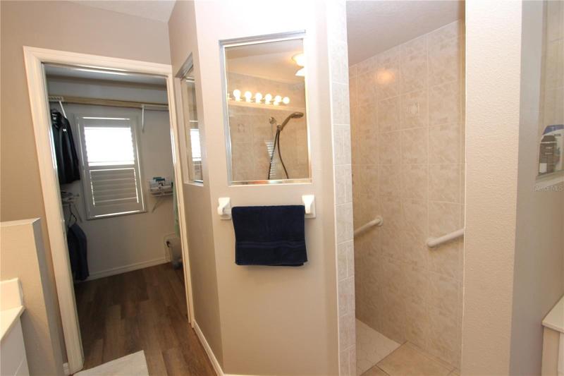 Master Bathroom Walk in Shower and Large Walk-In Closet