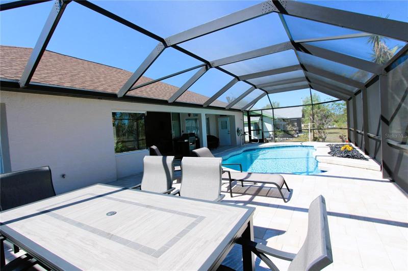 Outside Dining Area Overlooking the Pool