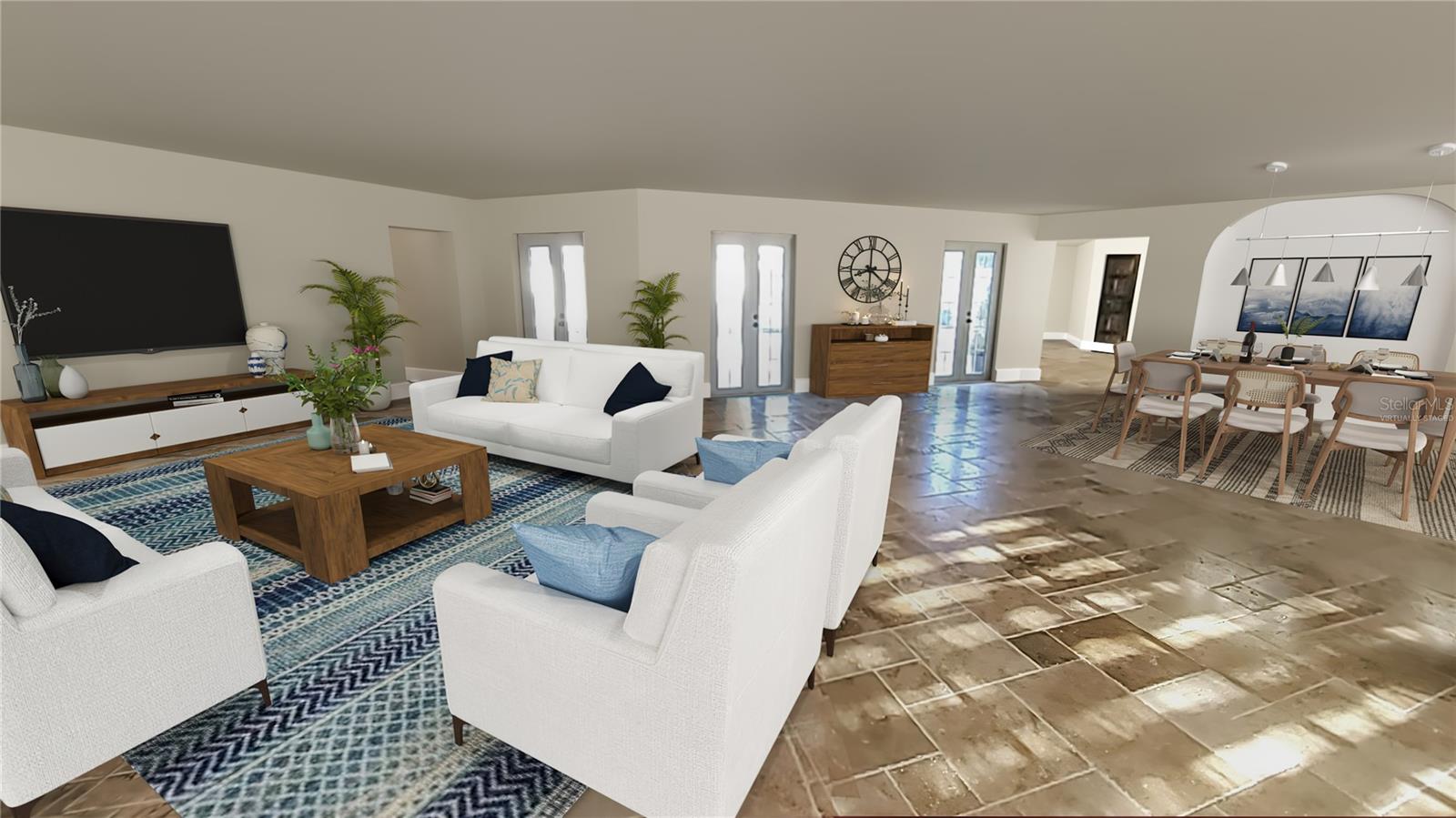 Virtually Staged Living/Dining