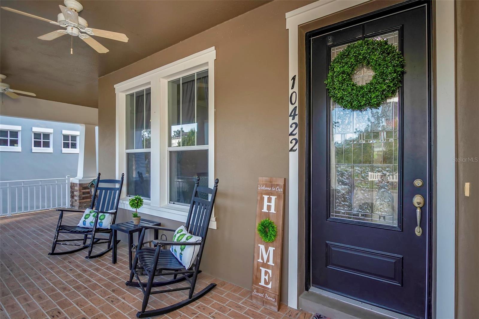 Leaded glass front door