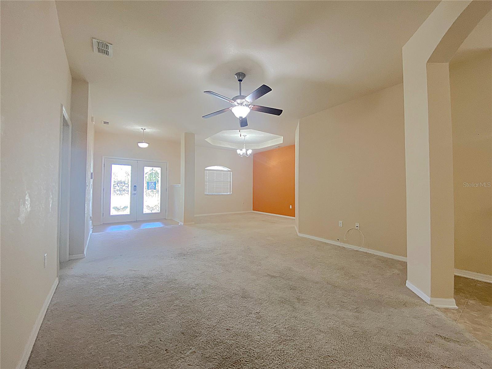 Double doors provide entry