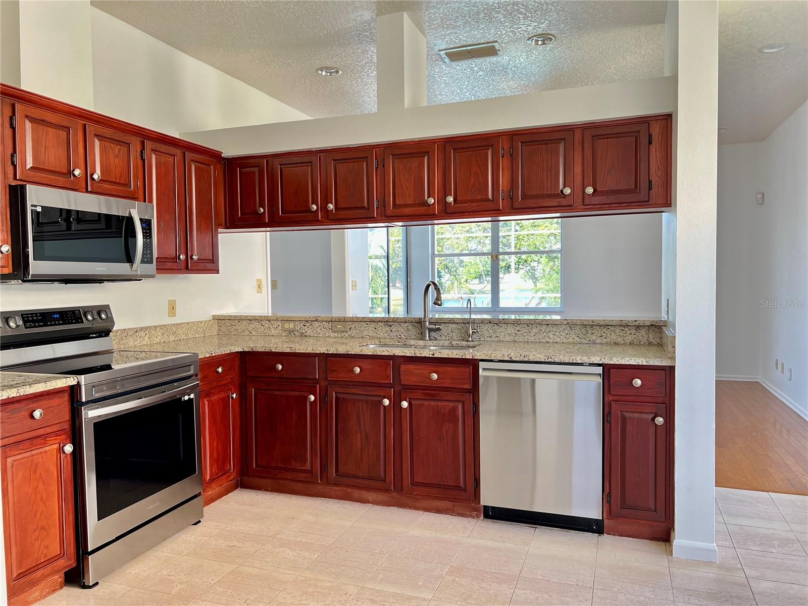 Kitchen adjacent to Family room