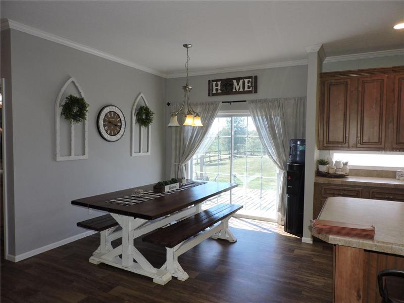 Dining Room Sliding doors onto 18' X 44' deck