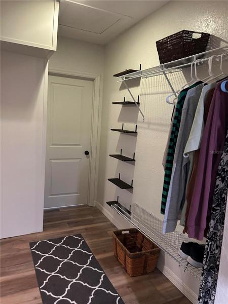 Master Bedroom closet storage w/shelving