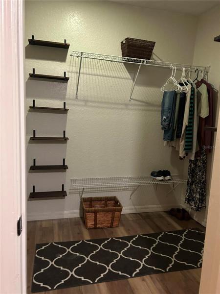 Master Bedroom closet storage w/shelving