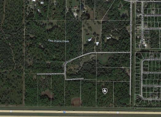 Range Run Road Runs to the property. Stump Road Does not and ends at a private residence..