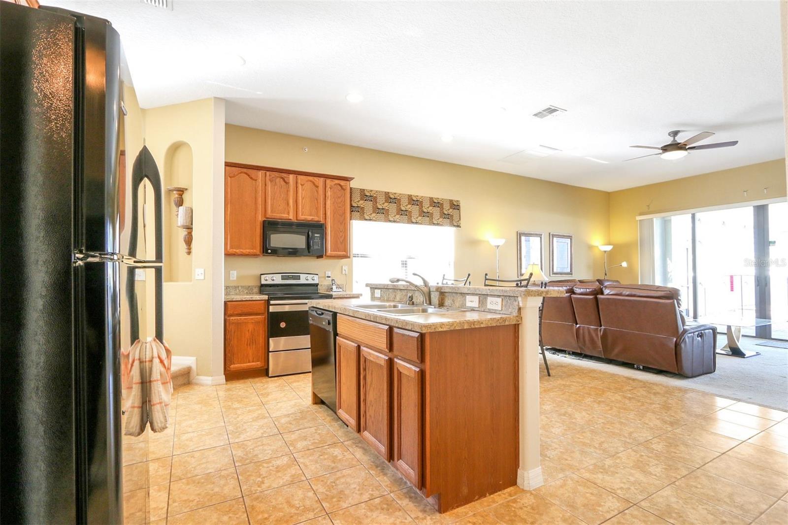 KITCHEN VIEW FROM BONUS ROOM