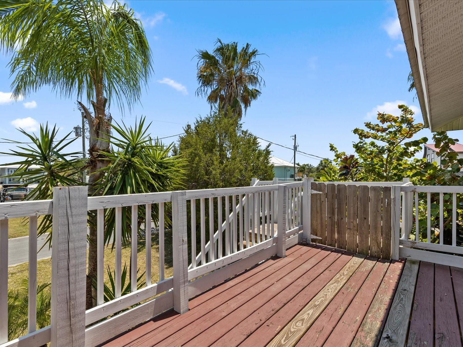 Front porch facing east/upper level