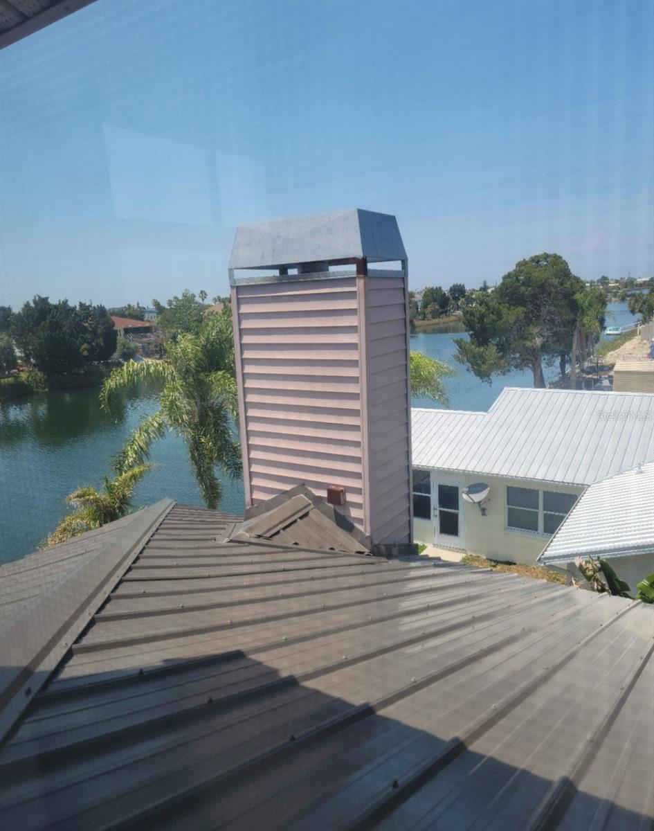 View of roof &amp; chiminey.