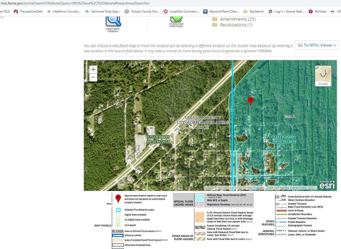 Volusia County Zone A - not a flood zone