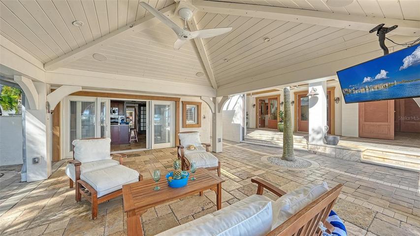 The "Pool House" covered Ramada for relaxing by the resort backyard