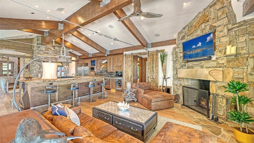 The open bright floor plan allows all of your gourmet creativity to be enjoyed with your family