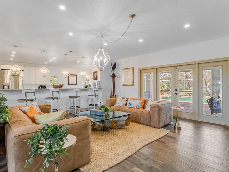 Formal Living with French door to the Pool