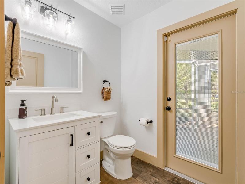 1/2 Pool bathroom downstairs.