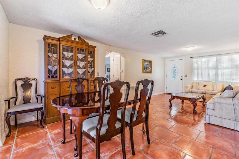 Dining Room and Living Room, Tile Flooring