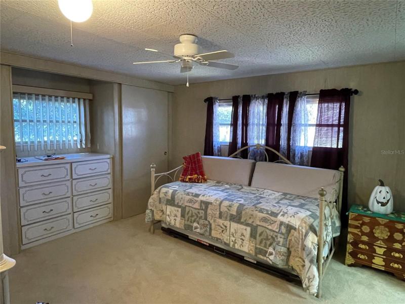 Master bedroom with built in dresser