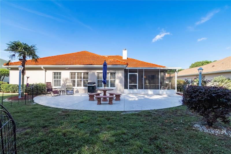 Outside backyard facing house