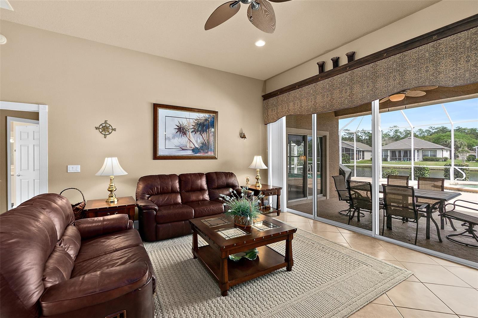 Family Great Room w/Sliders to Lanai